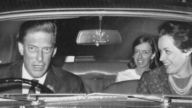 Lord Harewood and Patricia Tuckwell (right) drive from London airport after arrival from the US where they were married in New Canaan, Connecticut  on August 3, 1967.