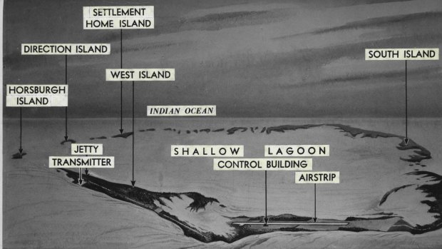 A 1958 map of the islands.