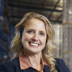 Bubs chief executive Kristy Carr at the company’s factory in Dandenong, Victoria.