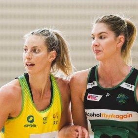 Kaylia Stanton (right) joined the Australian Fast5 team after a solid first year on court performance for the Fever in 2017.