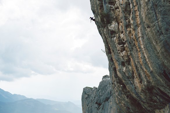 Australian climber Angie Scarth-Johnson  during one of her climbs. 