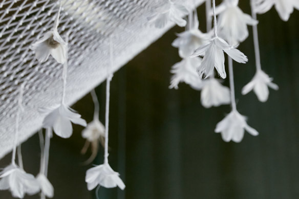 Installation view of Glenda Nicholls’ work Miwi Milloo (Good Spirit of the Murray River).