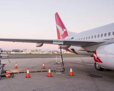 A Qantas plane being refuelled. The Iran war has created headaches for the global aviation sector.