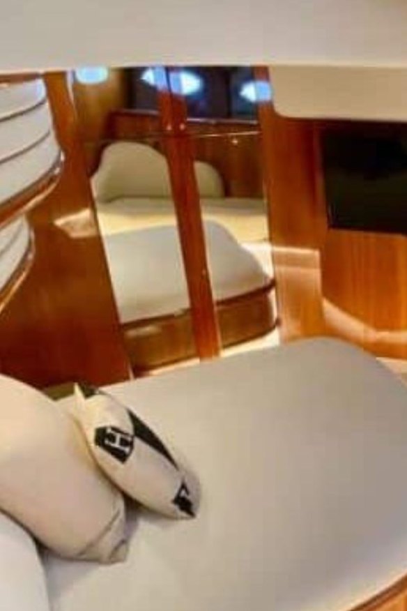 Inside the 75-foot yacht.