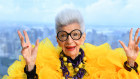 Iris Apfel sits for a portrait during her 100th Birthday Party at Central Park Tower on September 09, 2021 in New York.