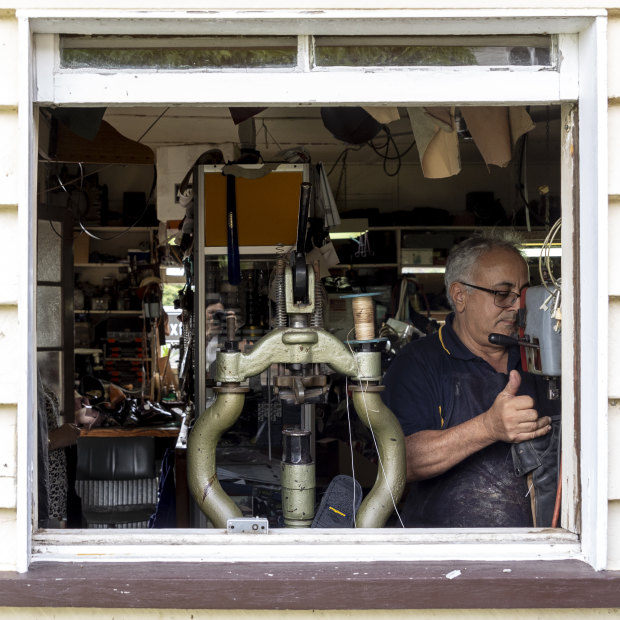 Sixty-year-old cobbler John Lucchi has been crossing the floors of Joe’s Shoe Repairs on Eva Street in Coorparoo since he was a kid. 