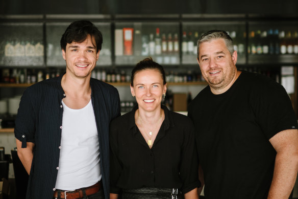 Pablo Warner (left) will be in charge of the music, Bonnie Shearston is helping to oversee the project, and Andrew Hackworth will take care of the food.