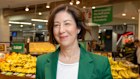 Woolworths CEO Amanda Bardwell is under pressure to improve sales and profits at the grocery chain. 