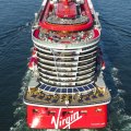 Valiant in open waters. Drone footage Supplied PR image for Traveller. Check for re-use.Â 
xxValiant Virgin VoyagesÂ ValiantÂ LadyÂ maiden cruise ; text by Keith Austin
cr: Virgin Voyages (handoutÂ image supplied for use in Traveller, noÂ syndication)Â 