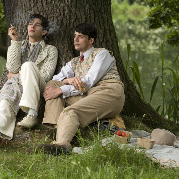 “Dappled, in a tapestry meadow …” Sebastian and Charles drink and talk wine in Brideshead Revisited.