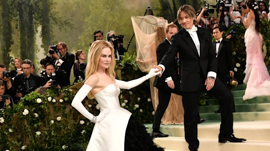 Nicole Kidman with Keith Urban at the Met Gala.