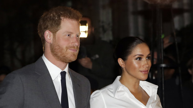 The Duke and Duchess of Sussex attending an awards ceremony on February 9.