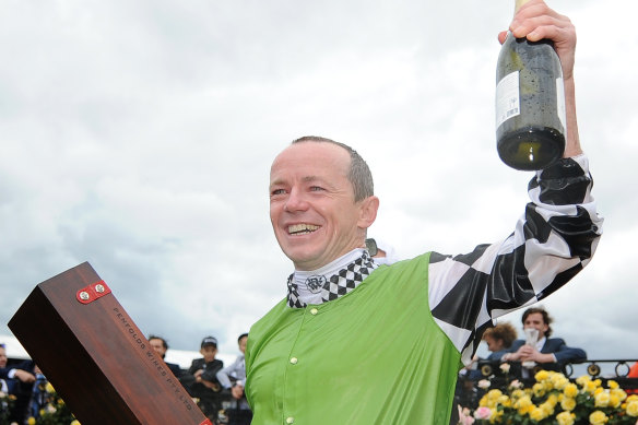 Top real estate: Stephen Baster, pictured on Stakes Day, has ended his career on a high at Sandown. 
