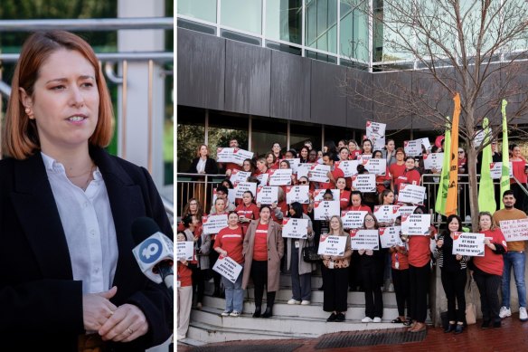 Hendon spoke at a strike on Wednesday, where members from child protection and family services in both Armadale and Albany have taken strike action over dangerous workloads, chronic understaffing and unsafe working conditions.