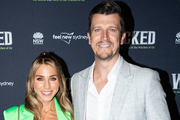 Bulldogs CEO Aaron Warburton with wife Britt.