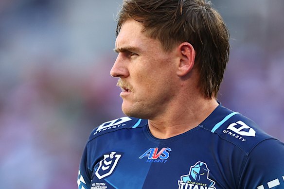 AJ Brimson will need to find a new home in the Titans side again, despite being named the club’s best player in 2025 at fullback.