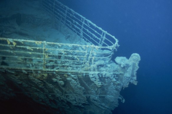 Wreck of Titanic in the Atlantic Ocean off the coast of Newfoundland. 