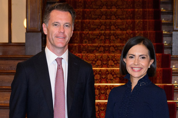 NSW Premier Chris Minns and Deputy Premier and Education Minister Prue Car after being sworn in.