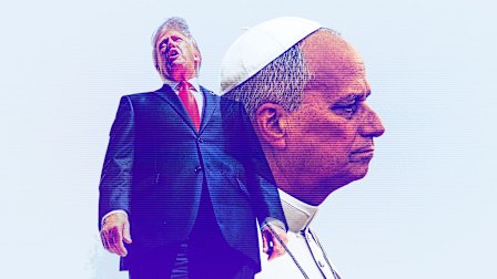 Papa/Trump illo per il lungometraggio di David Crowe