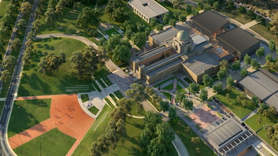 An artist's impression of the planned $498.7 million redevelopment of the Australian War Memorial.