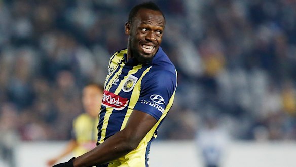 Progress: Usain Bolt during his first appearance last month.