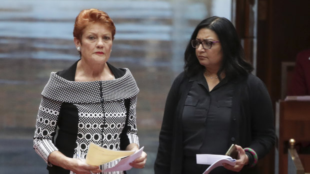 Hanson and Faruqi in the Senate in 2020