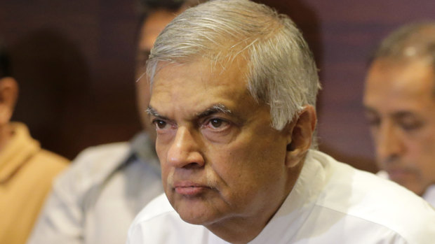 Sri Lanka's sacked Prime Minister Ranil Wickeremesinghe.