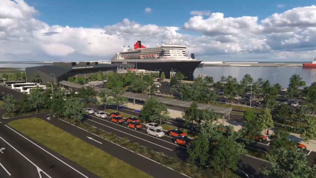 The cruise terminal planned for Luggage Point.