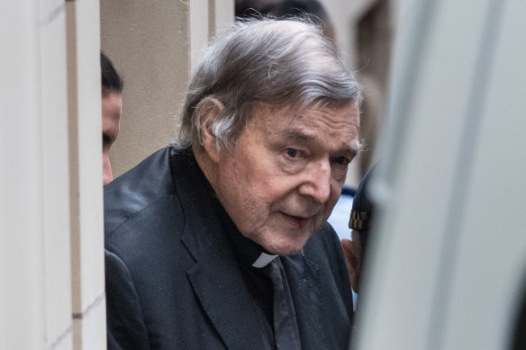 Pell leaving court on Wednesday morning