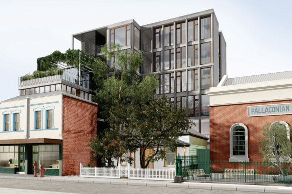 Renders of the proposed apartment development in Brunswick.