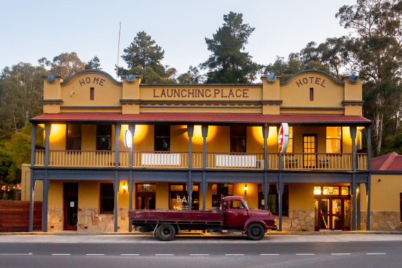 The inviting Launching Place Home Hotel in the Yarra Valley.