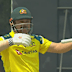 Travis Head celebrates his ton.