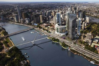 The concept design for the Neville Bonner Bridge from Queen’s Wharf to South Brisbane.