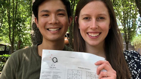 She said yes! The happy couple: Dennis Neuen and Melissa Godwin.