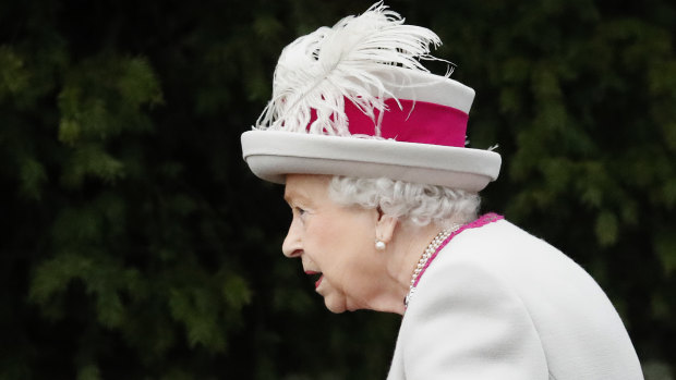 Britain's Queen Elizabeth II arrives to attend the Christmas day service at St Mary Magdalene Church in Sandringham in Norfolk.