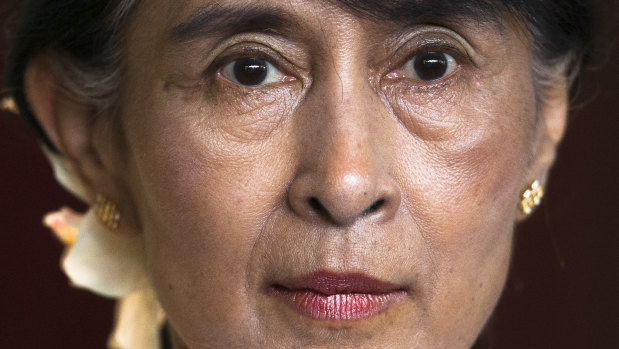 Myanmar leader Aung San Suu Kyi.