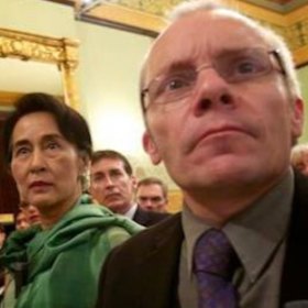 Sean Turnell with Aung San Suu Kyi.