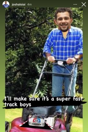 Josh Aloiai's social media post on Tuesday night, making fun of the chairman's pledge to make him mow the lawn before releasing him.