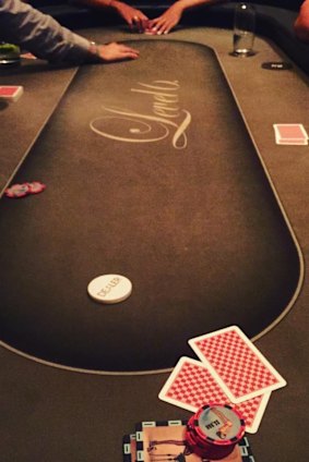 The poker table inside Merivale’s Level 6.