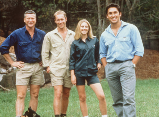 <i>Backyard Blitz</i> presenters Scott Cam (left), Nigel Ruck, Jody Rigby and Jamie Durie.