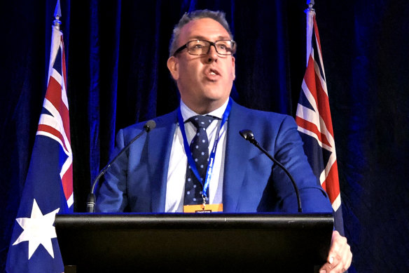 Sam McQuestin in 2019 in his then role as director of the Liberal Party’s Victorian division.