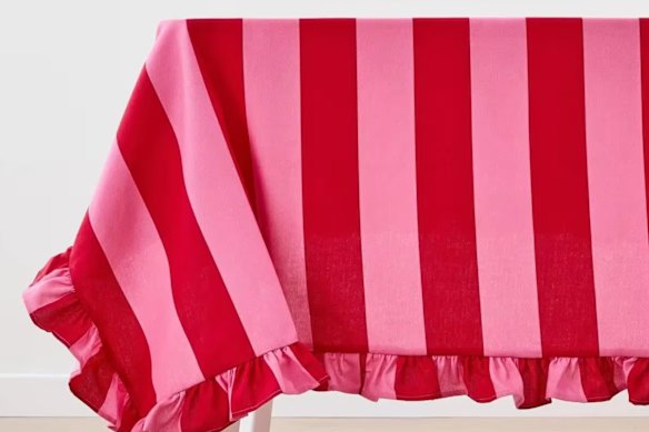 This tablecloth from Kmart is an inexpensive way to add some of this season’s trending colours to your home decor.