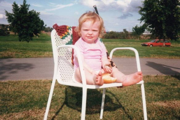 Thunig as a baby, photographed by her grandfather.