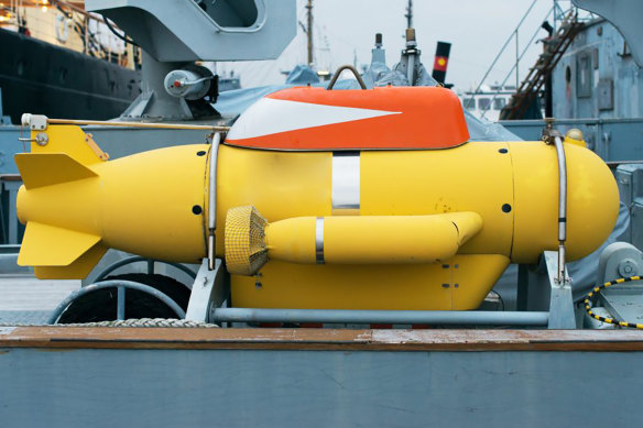 An unmanned underwater vehicle. China is investing heavily in the kind of technology that could detect once-stealthy submarines.