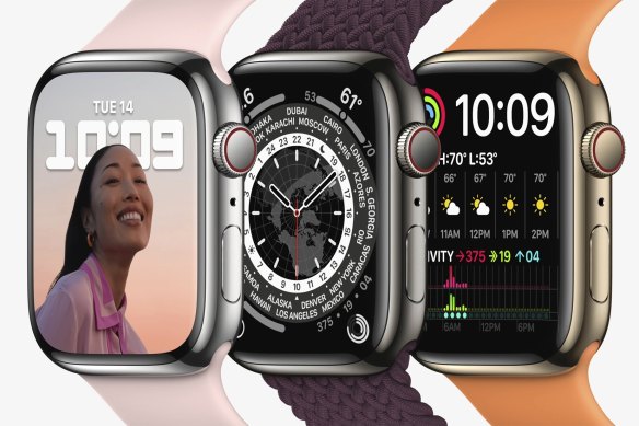 The steel Apple Watch Series 7, which comes in silver, graphite and gold, starts at $1049.