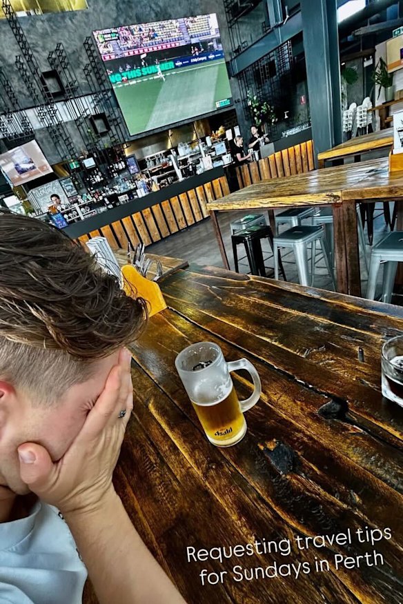 Alex Earle can’t watch as Australia win the first Ashes Test in Perth.