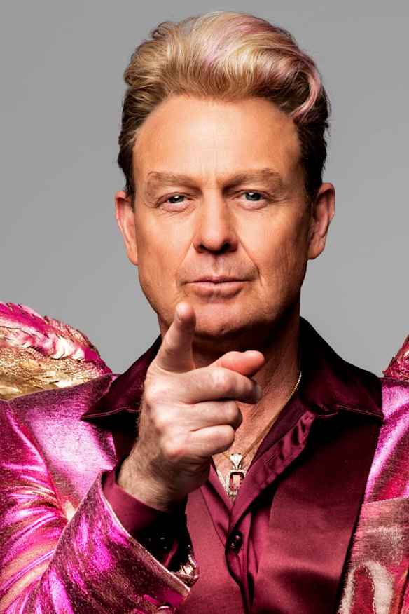 Jason Donovan in character as Teen Angel in the West End production of Grease.