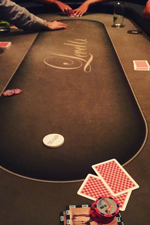 The poker table inside Merivale’s Level 6.