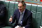 Treasurer Jim Chalmers after a division in the House of Representatives at Parliament House in Canberra.
