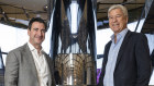 (left to right) Scentre CEO-elect  Elliott Rusanow and CEO Peter Allen